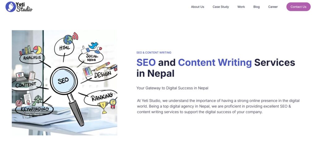 Best SEO service in Nepal by Yeti Studio Company