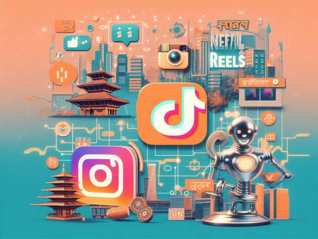 A collage featuring TikTok and Instagram Reels logos